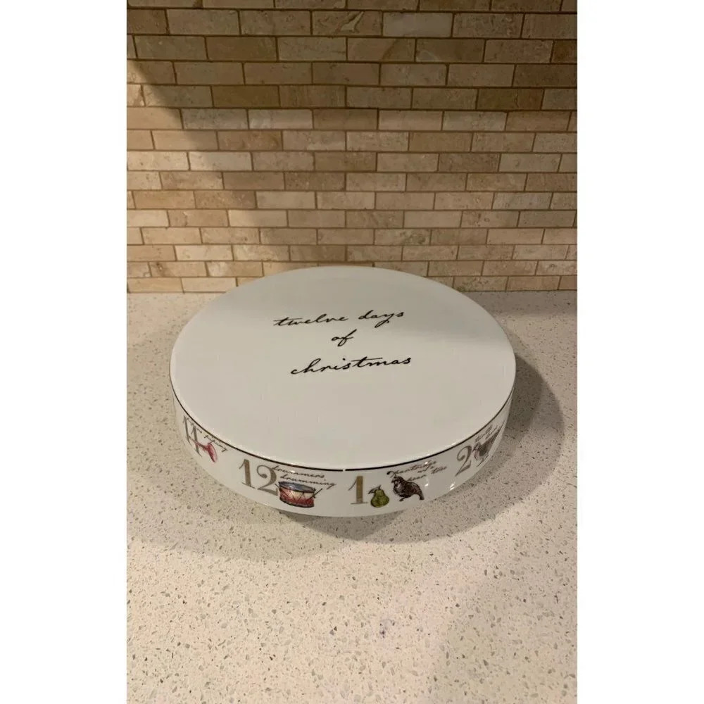 12‎ Days of Christmas Pedestal Porcelain Stand
